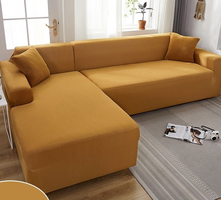 Virelle Maison - Housse de canapé extensible en tissu uni imperméable | Virelle Maison