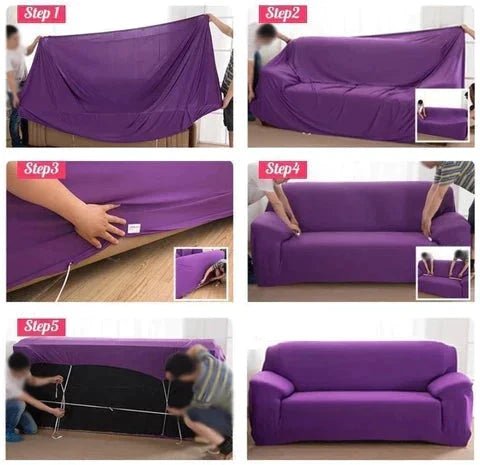 Virelle Maison - Housse de canapé extensible en tissu uni imperméable | Virelle Maison