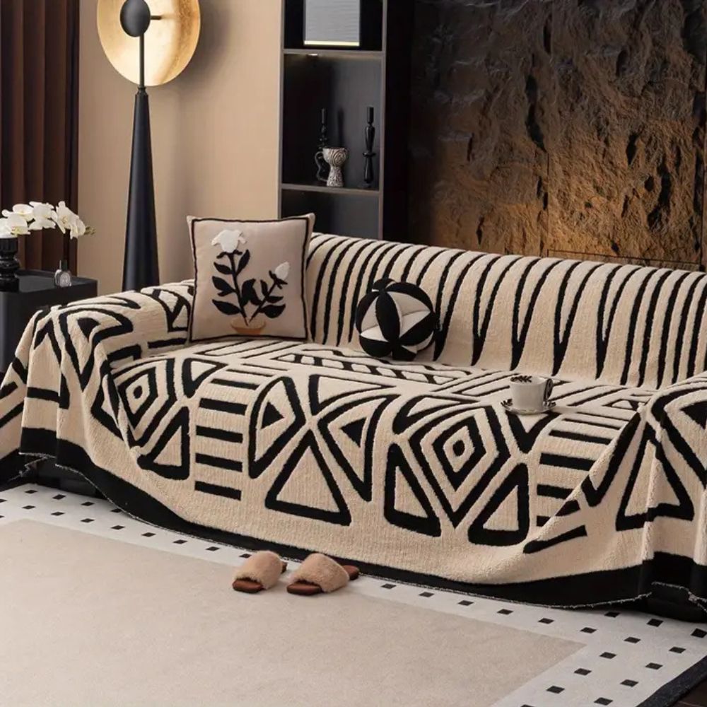 Virelle Maison - Housse de canapé jacquard en microfibre texturée | Virelle Maison