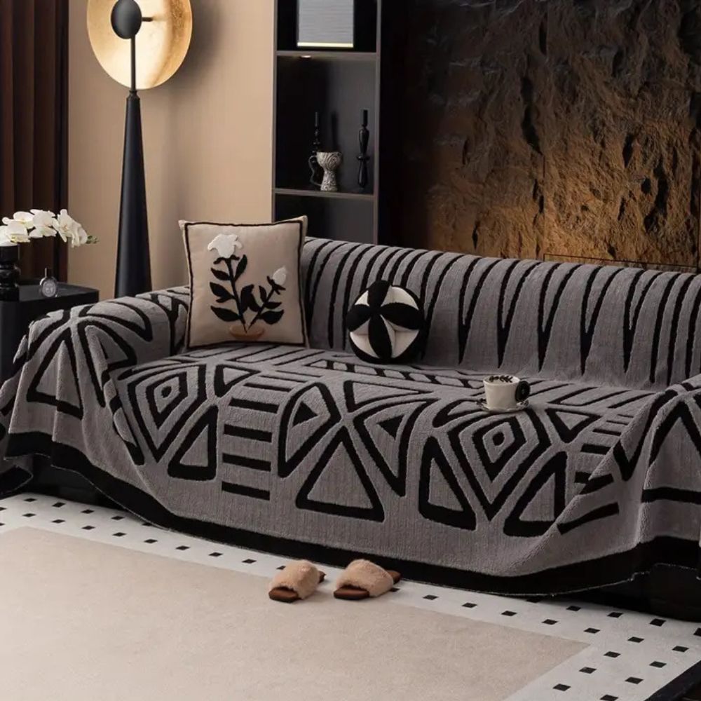 Virelle Maison - Housse de canapé jacquard en microfibre texturée | Virelle Maison
