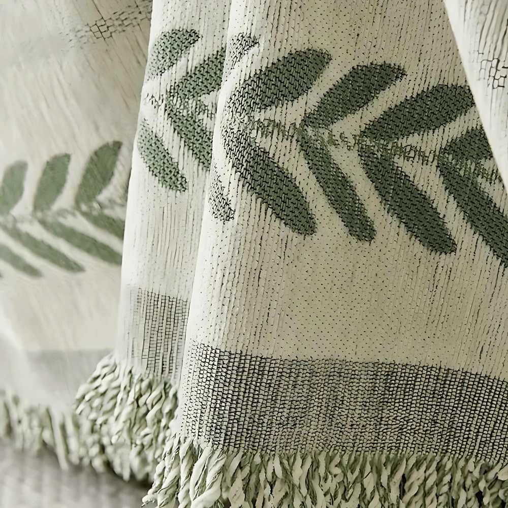 Virelle Maison - Housse de canapé tissée en coton texturé à franges | Virelle Maison