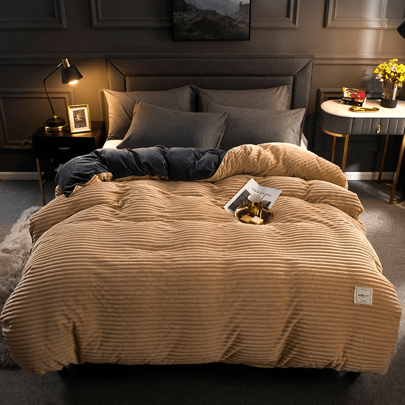 Virelle Maison - Housse de couette en velours texturé – Toucher doux et chaleureux | Virelle Maison