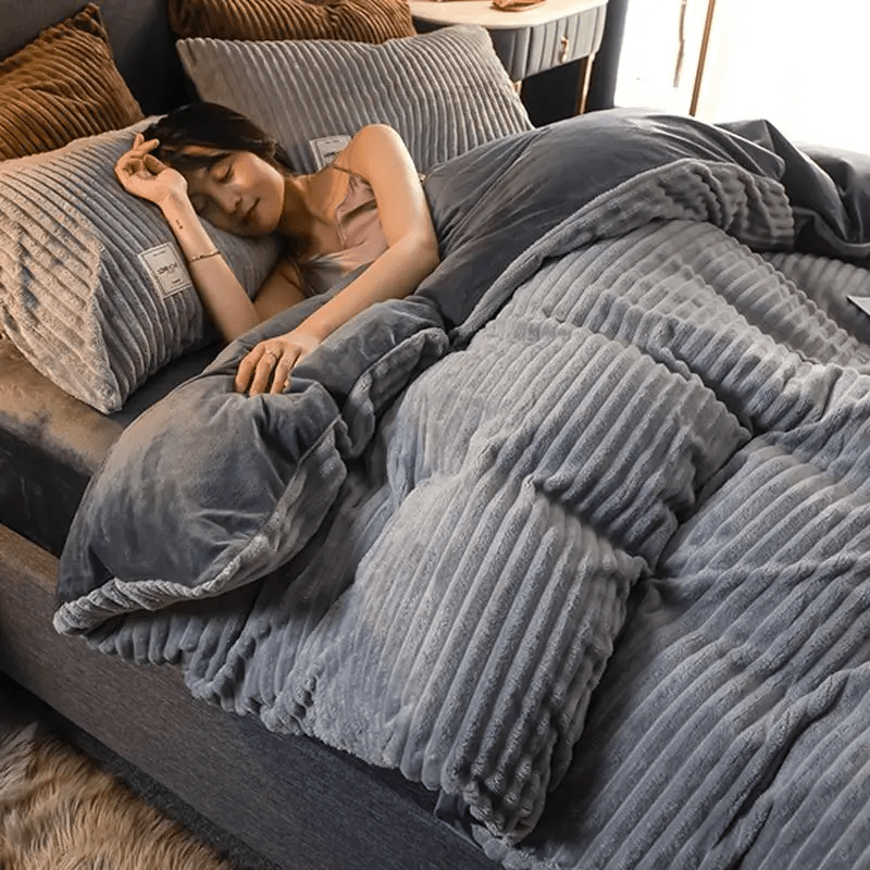 Virelle Maison - Housse de couette en velours texturé – Toucher doux et chaleureux | Virelle Maison