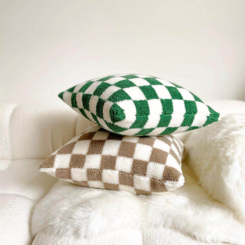 Virelle Maison - Housse de coussin à carreaux en coton texturé | Virelle Maison