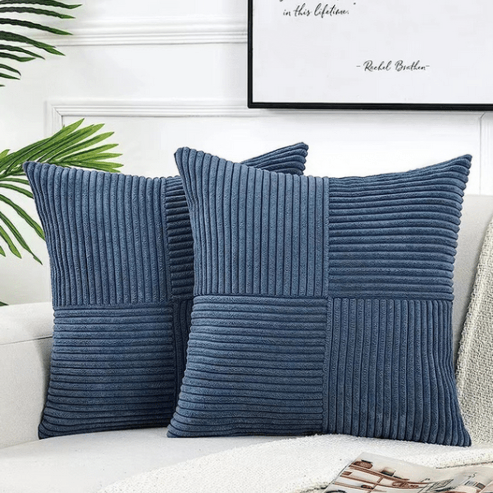 Virelle Maison - Housse de coussin côtelée en velours côtelé lavable | Virelle Maison