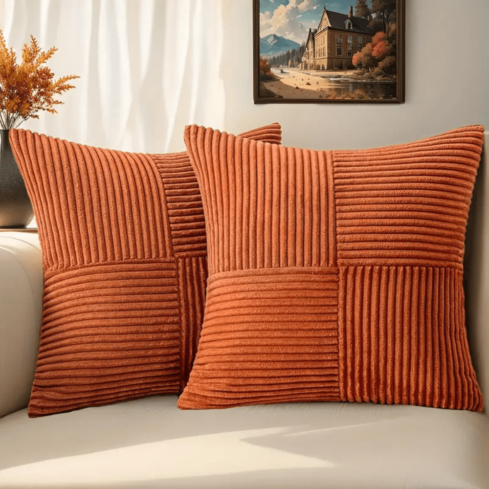Virelle Maison - Housse de coussin côtelée en velours côtelé lavable | Virelle Maison
