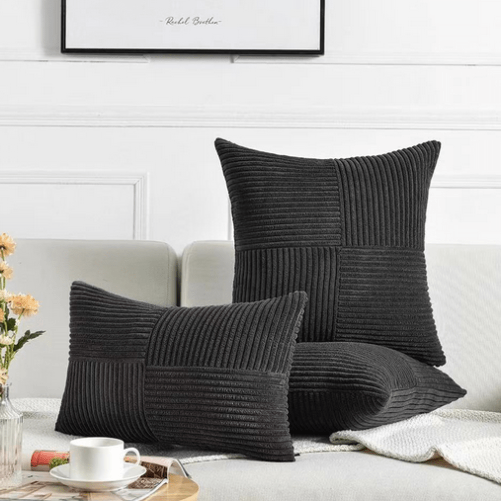 Virelle Maison - Housse de coussin côtelée en velours côtelé lavable | Virelle Maison