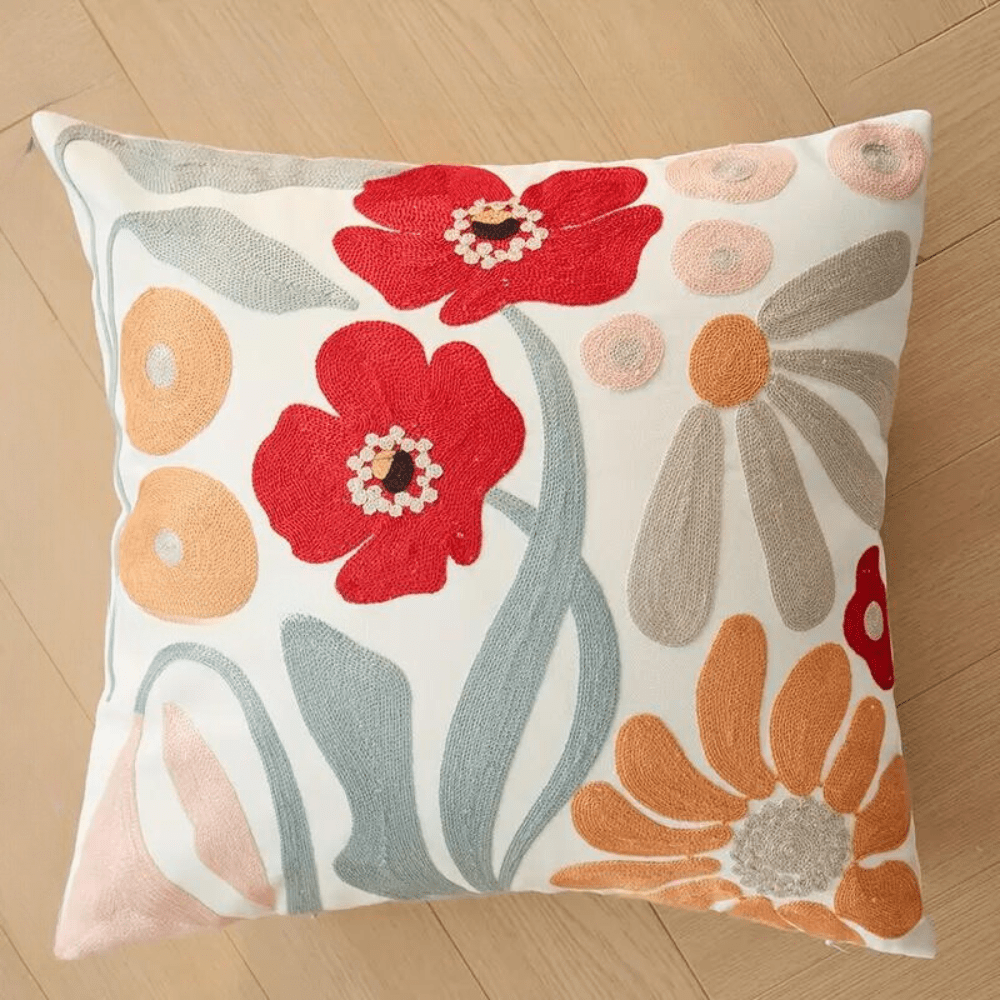 Virelle Maison - Housse de coussin décorative motifs botaniques tissés | Virelle Maison