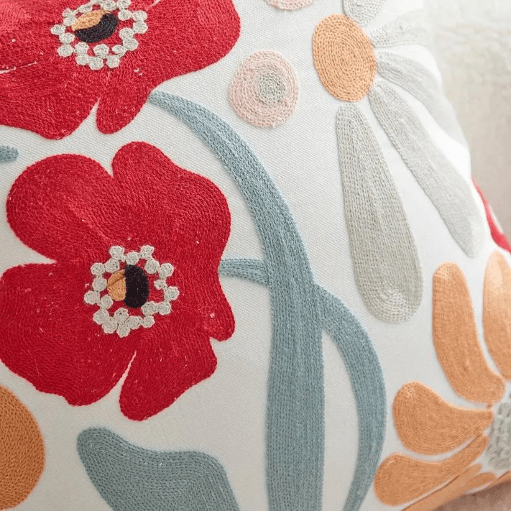 Virelle Maison - Housse de coussin décorative motifs botaniques tissés | Virelle Maison