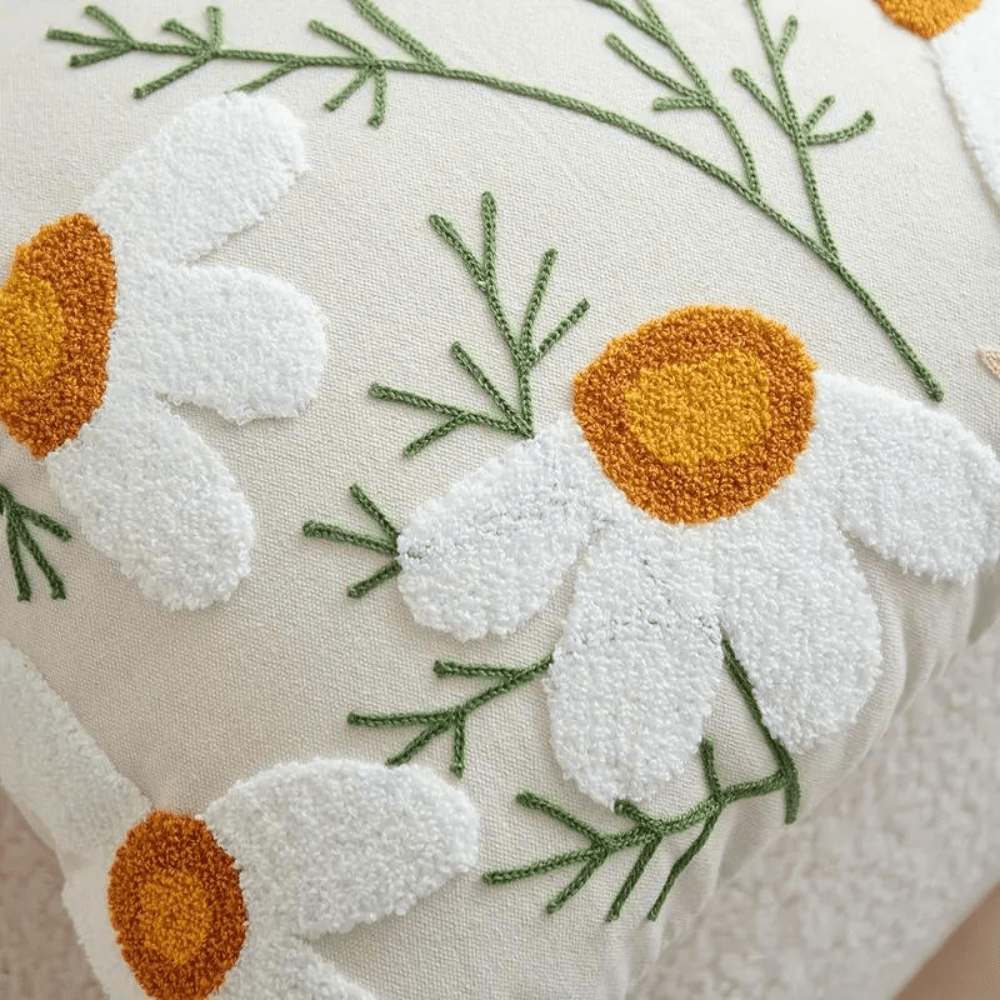 Virelle Maison - Housse de coussin décorative motifs botaniques tissés | Virelle Maison