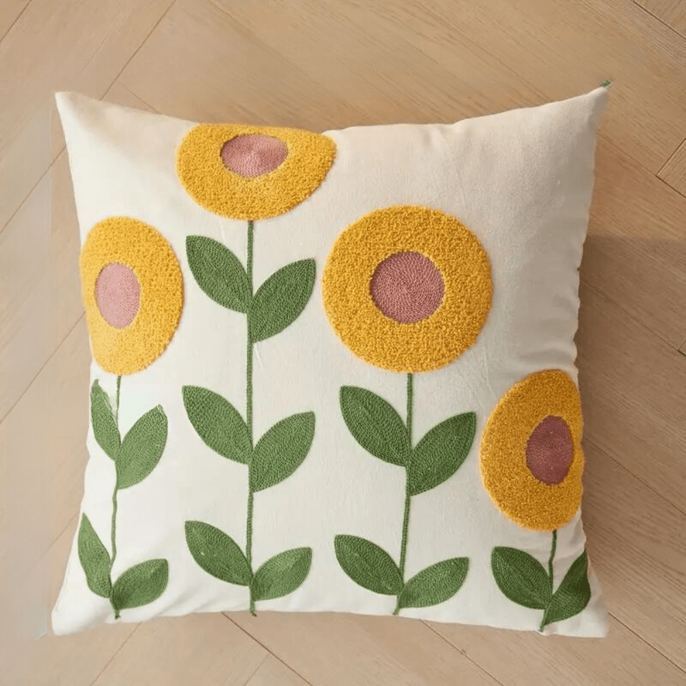 Virelle Maison - Housse de coussin décorative motifs botaniques tissés | Virelle Maison