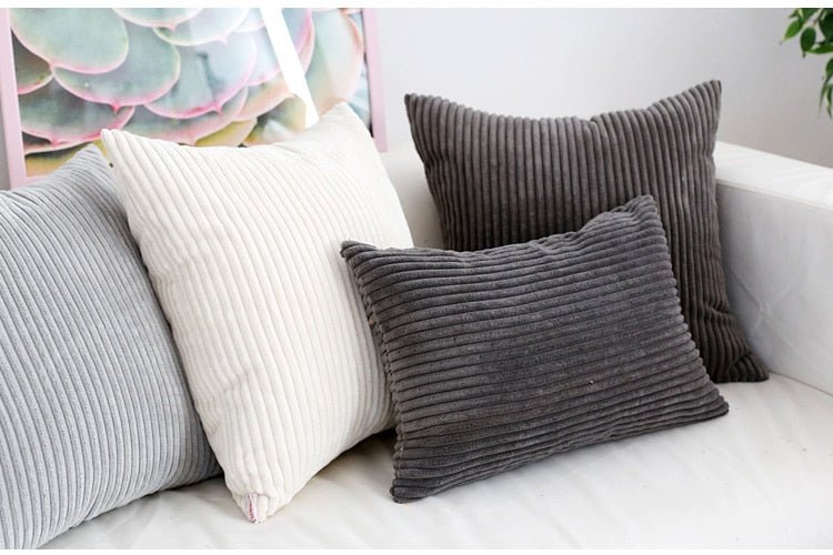 Virelle Maison - Housse de coussin en velours côtelé doux et texturé | Virelle Maison