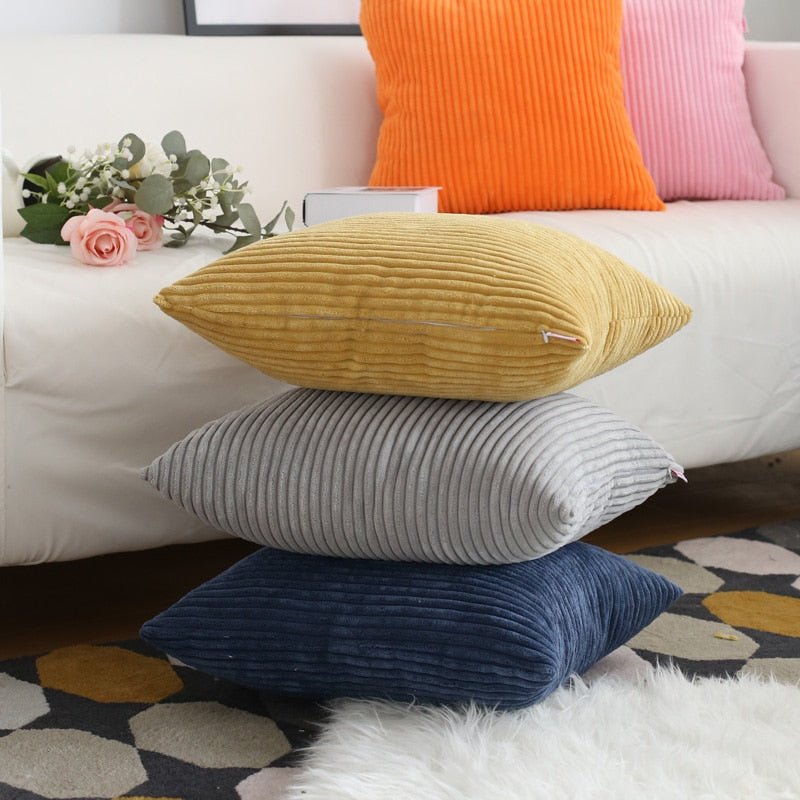 Virelle Maison - Housse de coussin en velours côtelé doux et texturé | Virelle Maison