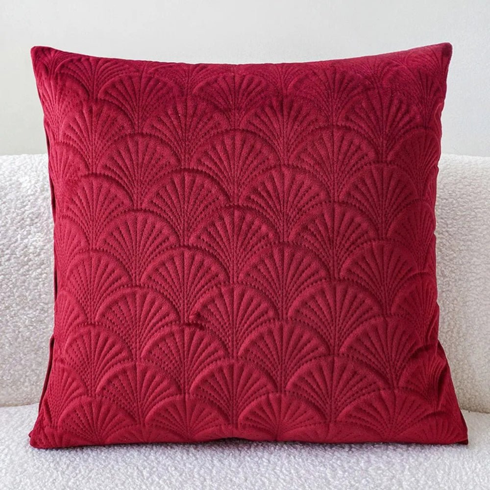 Virelle Maison - Housse de coussin en velours côtier à motif coquillage texturé | Virelle Maison