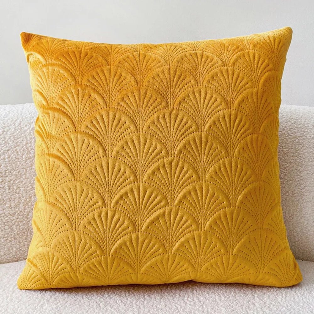 Virelle Maison - Housse de coussin en velours côtier à motif coquillage texturé | Virelle Maison