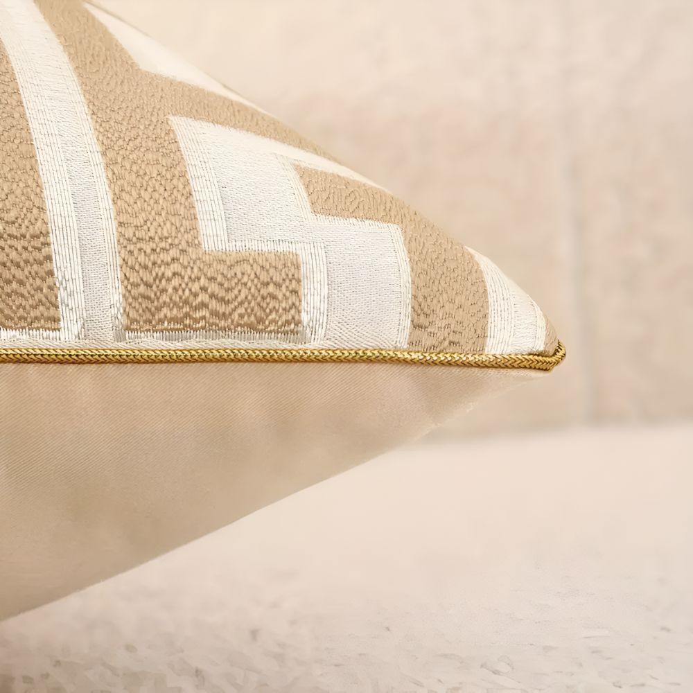 Virelle Maison - Housse de coussin jacquard en velours texturé 45×45 cm