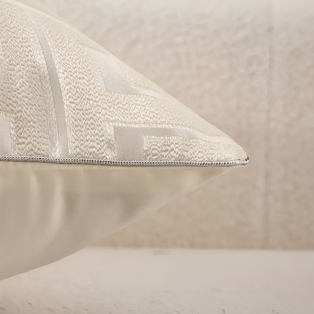Virelle Maison - Housse de coussin jacquard en velours texturé 45×45 cm