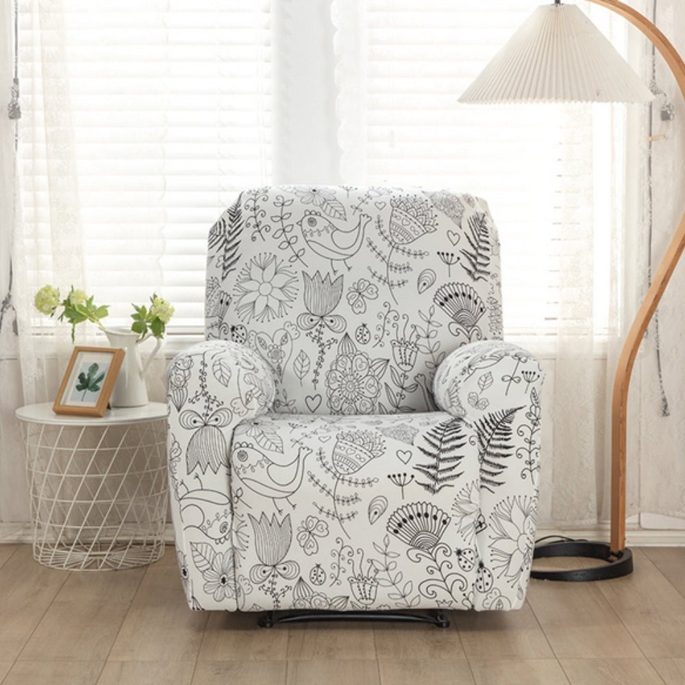 Virelle Maison - Housse de fauteuil inclinable, motif floral extensible | Virelle Maison