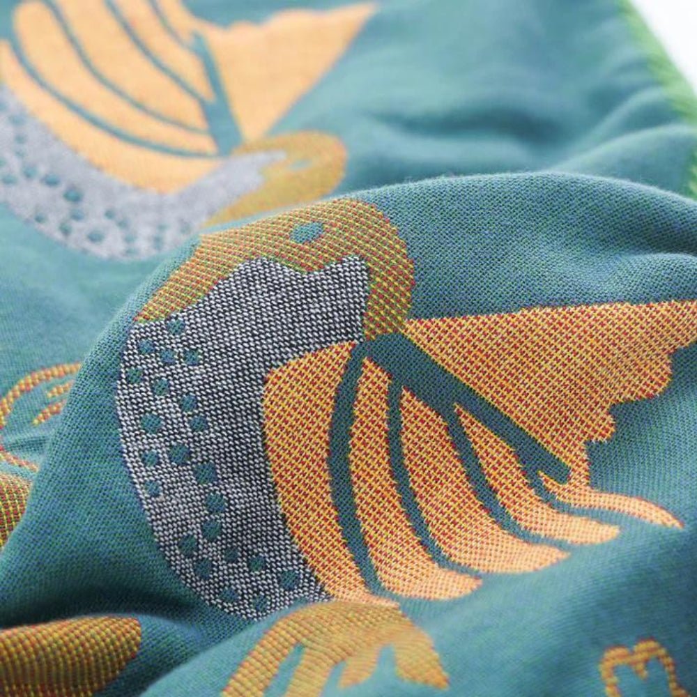 Virelle Maison - Housses de coussin en coton gaufré, motif oiseaux bohème | Virelle Maison