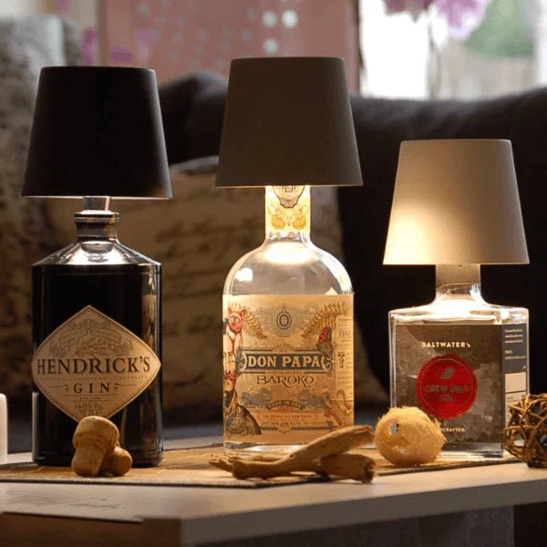 Virelle Maison - Lampe d’ambiance adaptable pour bouteille avec lumière chaude sans fil | Virelle Maison