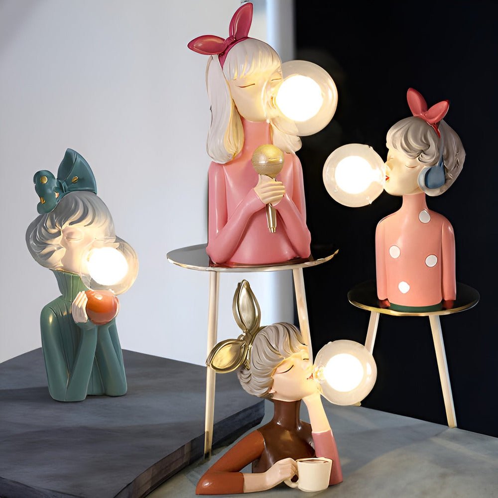 Virelle Maison - Lampe de table à figurine en verre acrylique | Virelle Maison