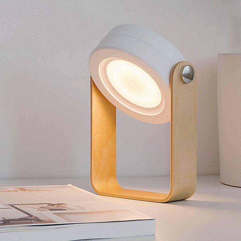 Virelle Maison - Lampe de table en bois clair à LED dimmable au design compact | Virelle Maison