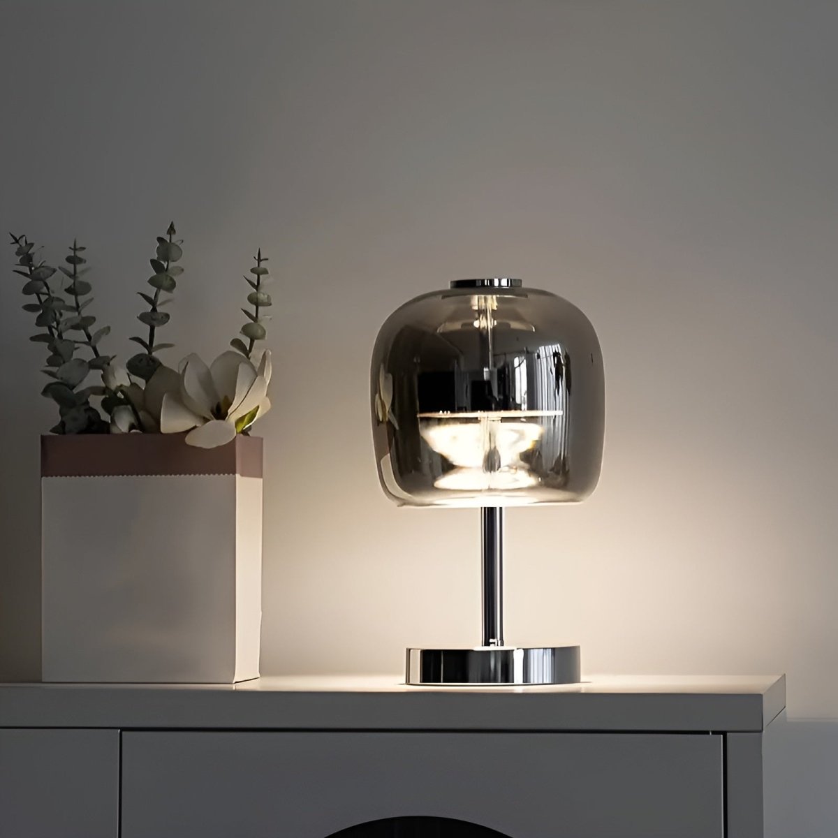 Virelle Maison - Lampe de table en verre fumé dimmable à commande tactile | Virelle Maison