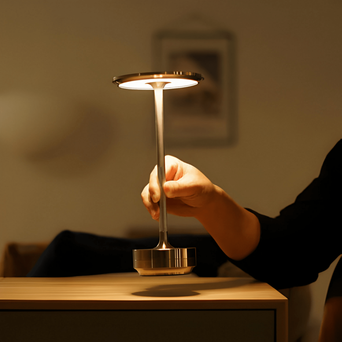 Virelle Maison - Lampe de table sans fil en métal – Dimmable avec commande tactile | Virelle Maison