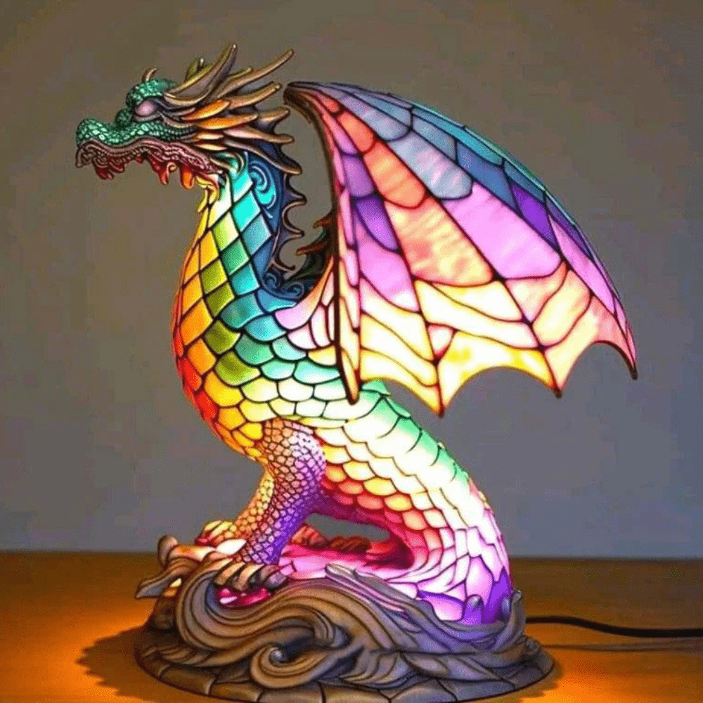 Virelle Maison - Lampe décorative en verre coloré avec base en résine | Virelle Maison