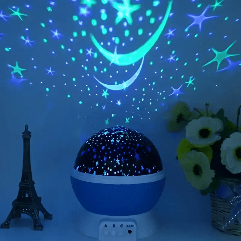 Virelle Maison - Lampe projecteur d’ambiance en rotation avec ciel étoilé multicolore | Virelle Maison