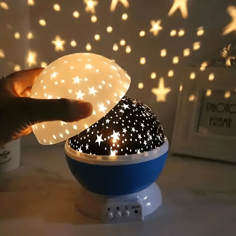 Rotating mood projector lamp with multi-colored starry sky | Virelle Maison