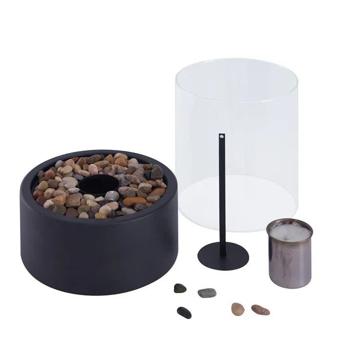 Virelle Maison - Lanterne de table en verre borosilicate et acier poudré | Virelle Maison