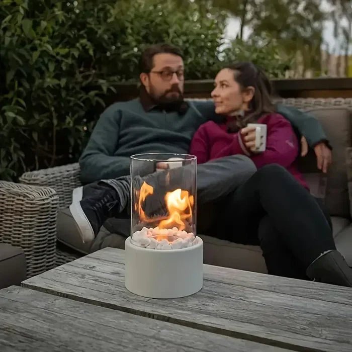 Virelle Maison - Lanterne de table en verre borosilicate et acier poudré | Virelle Maison