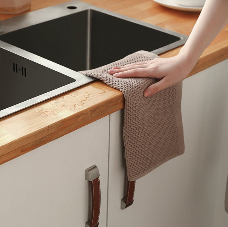 Virelle Maison - Lot de 6 torchons en coton gaufré – Tissage absorbant texturé | Virelle Maison