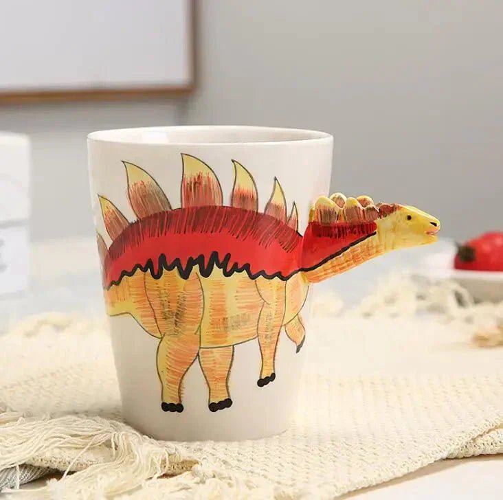 Virelle Maison - Mug en céramique peint à la main – Motif dinosaure ludique | Virelle Maison