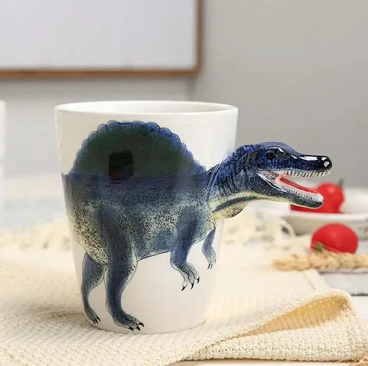 Virelle Maison - Mug en céramique peint à la main – Motif dinosaure ludique | Virelle Maison