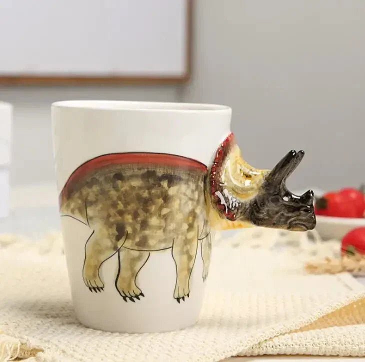 Virelle Maison - Mug en céramique peint à la main – Motif dinosaure ludique | Virelle Maison
