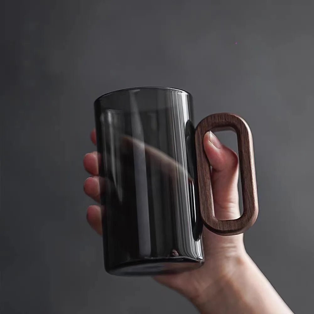 Virelle Maison - Mug en verre borosilicate avec anse en bois naturel | Virelle Maison