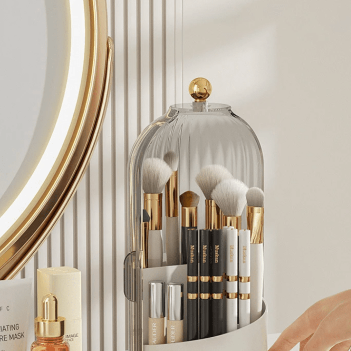 Virelle Maison - Organisateur de maquillage rotatif en acrylique transparent | Virelle Maison