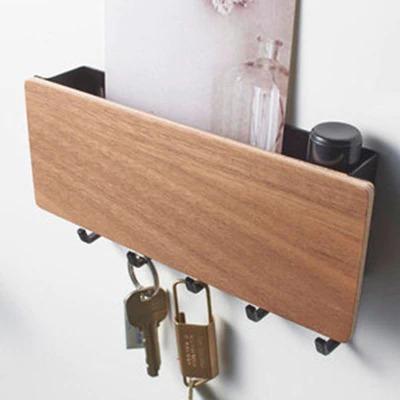 Virelle Maison - Organisateur mural en bois massif – rangement clés et courrier | Virelle Maison