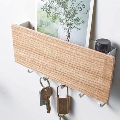Virelle Maison - Organisateur mural en bois massif – rangement clés et courrier | Virelle Maison