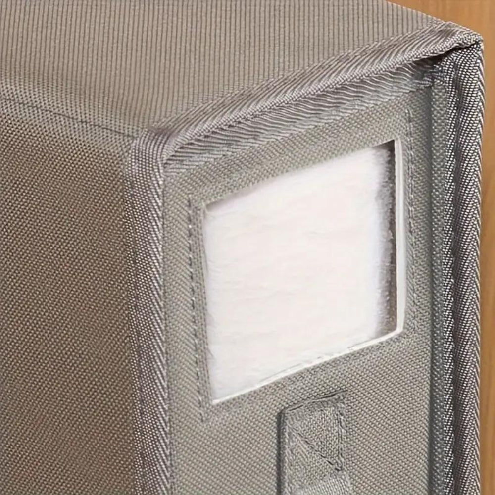 Virelle Maison - Organiseur de draps pliable en tissu structuré, gris clair | Virelle Maison