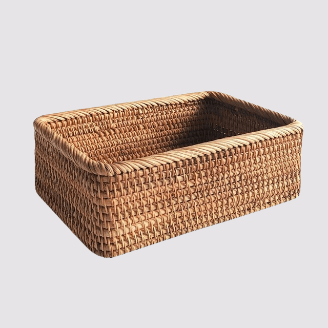 Virelle Maison - Panier de rangement en rotin tressé – Finition naturelle artisanale | Virelle Maison