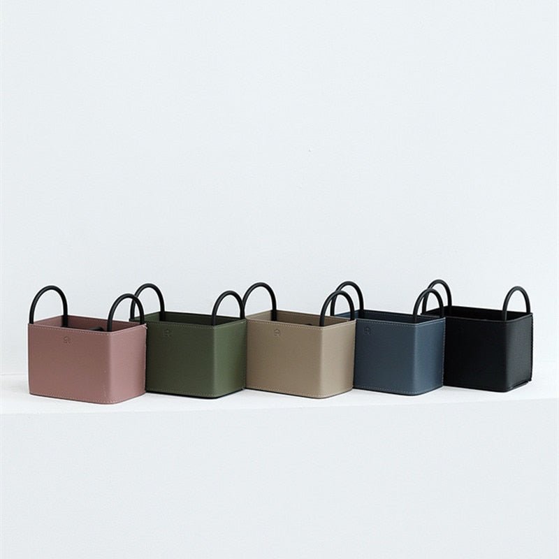 Virelle Maison - Panier de rangement en simili cuir avec structure rigide | Virelle Maison
