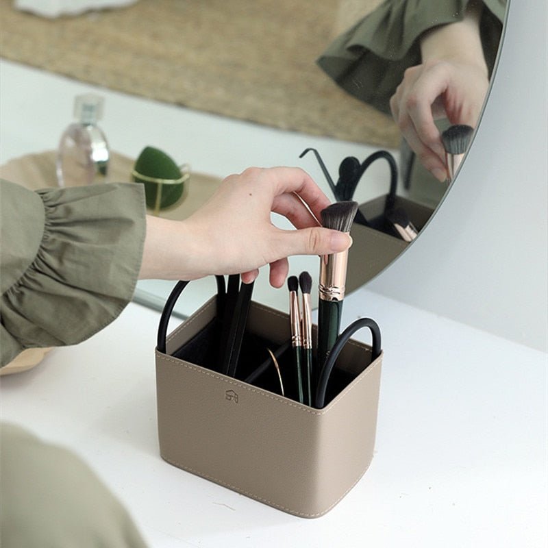 Virelle Maison - Panier de rangement en simili cuir avec structure rigide | Virelle Maison