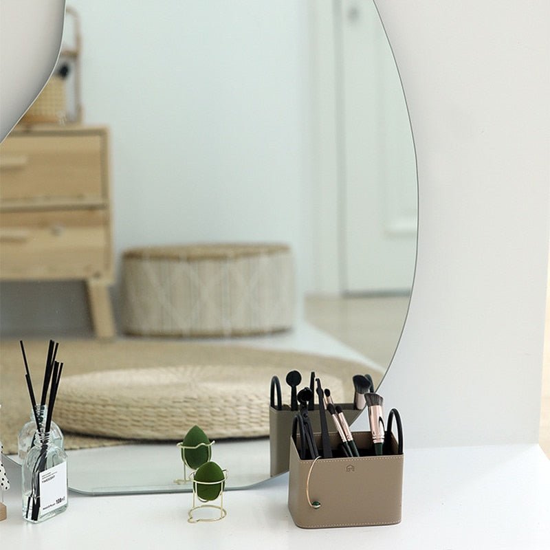 Virelle Maison - Panier de rangement en simili cuir avec structure rigide | Virelle Maison
