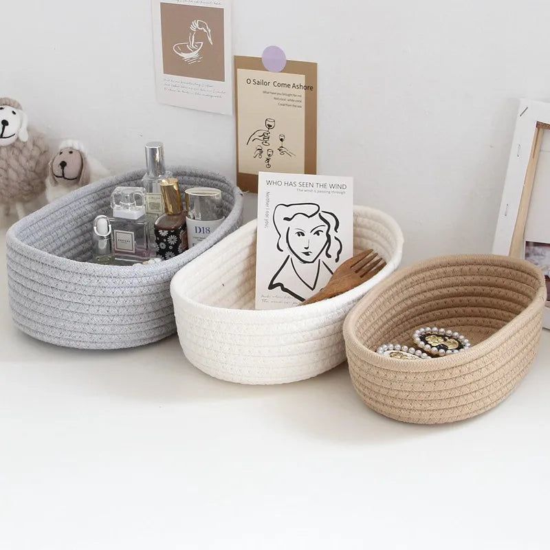Virelle Maison - Panier de rangement tressé en corde de coton | Virelle Maison