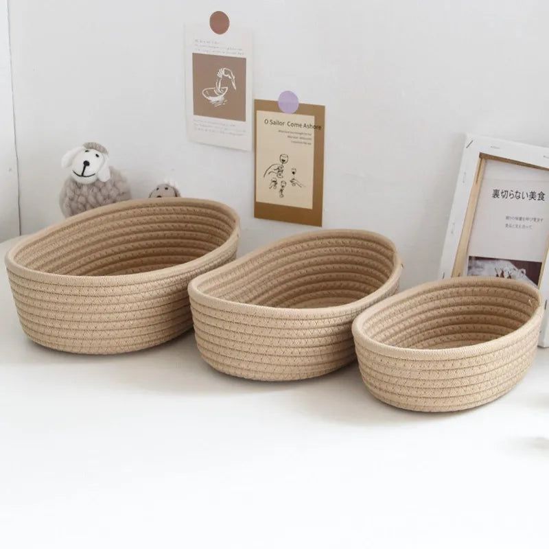 Virelle Maison - Panier de rangement tressé en corde de coton | Virelle Maison