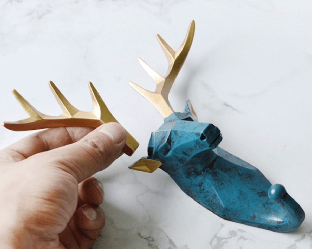 Virelle Maison - Patère murale décorative en résine – Design géométrique animalier | Virelle Maison