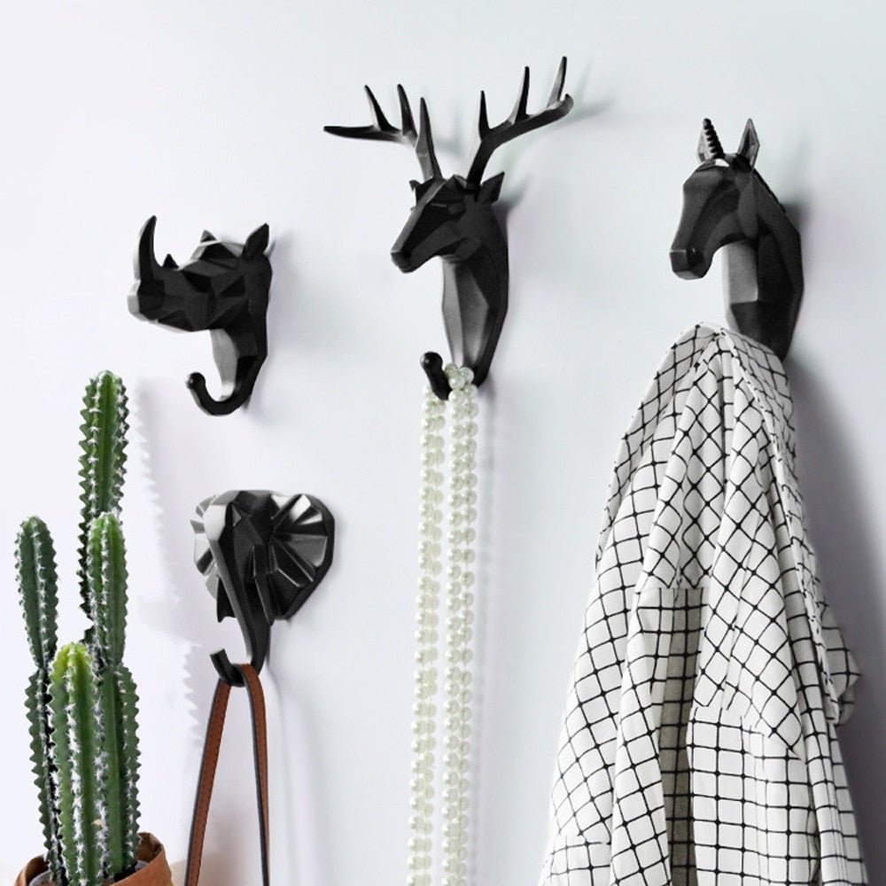 Virelle Maison - Patère murale décorative en résine – Design géométrique animalier | Virelle Maison